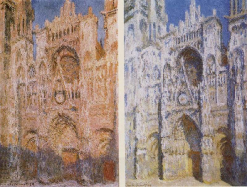 Claude Monet The West Doorway and the Cathedral of Rouen